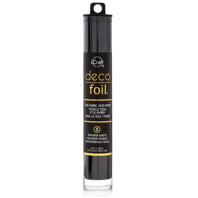 HeatnBond Deco Foil feuille transfert noir 15x30 cm 5 feuilles