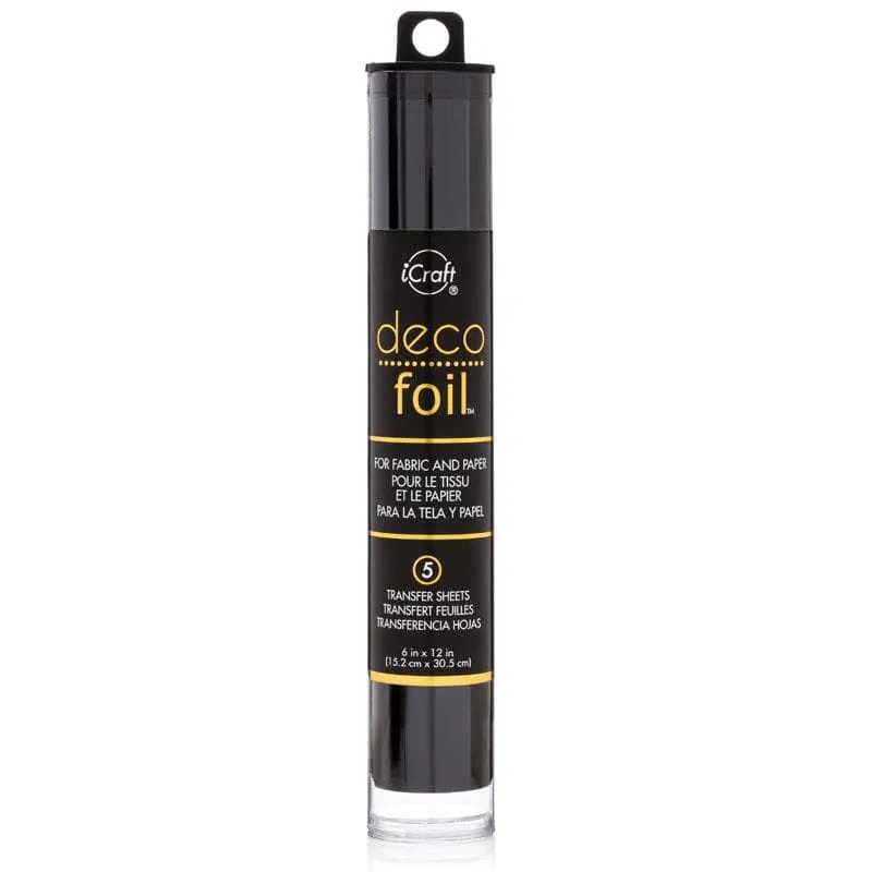 HeatnBond Deco Foil feuille transfert noir 15x30 cm 5 feuilles
