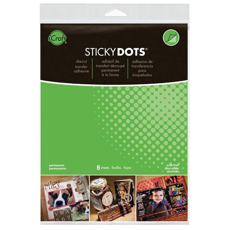 iCraft Sticky Dots feuille adhésive A4 8 feuilles permanent