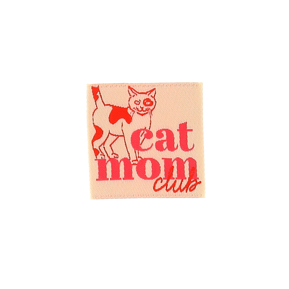 Bohin Étiquettes à coudre Cat mom club étiquette tissée carrée
