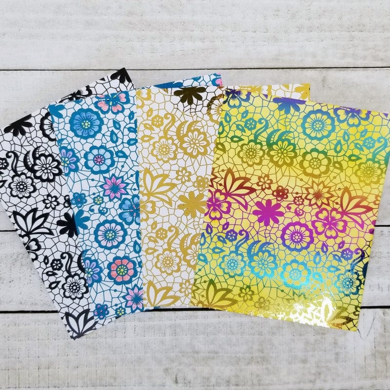HeatnBond Deco Foil Toner fond de carte Lavish Lace A2 8 pcs