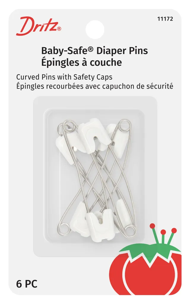Dritz Épingles Couches Bébé Inox Blanc x6