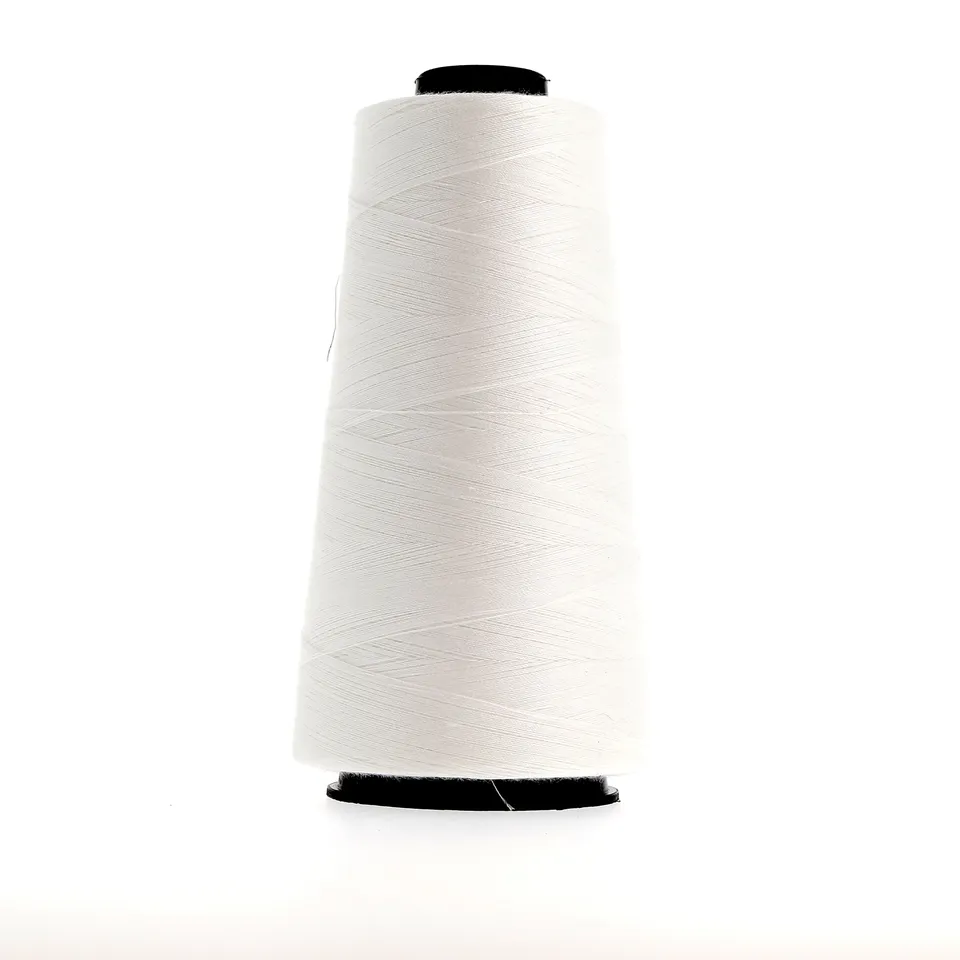 Lebaufil fil surjeteuse polyester blanc cône 2500 m
