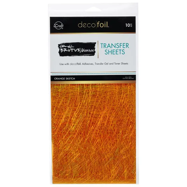 Brutus Monroe Foil Transfer feuille foil Orange Sketch 10 feuilles