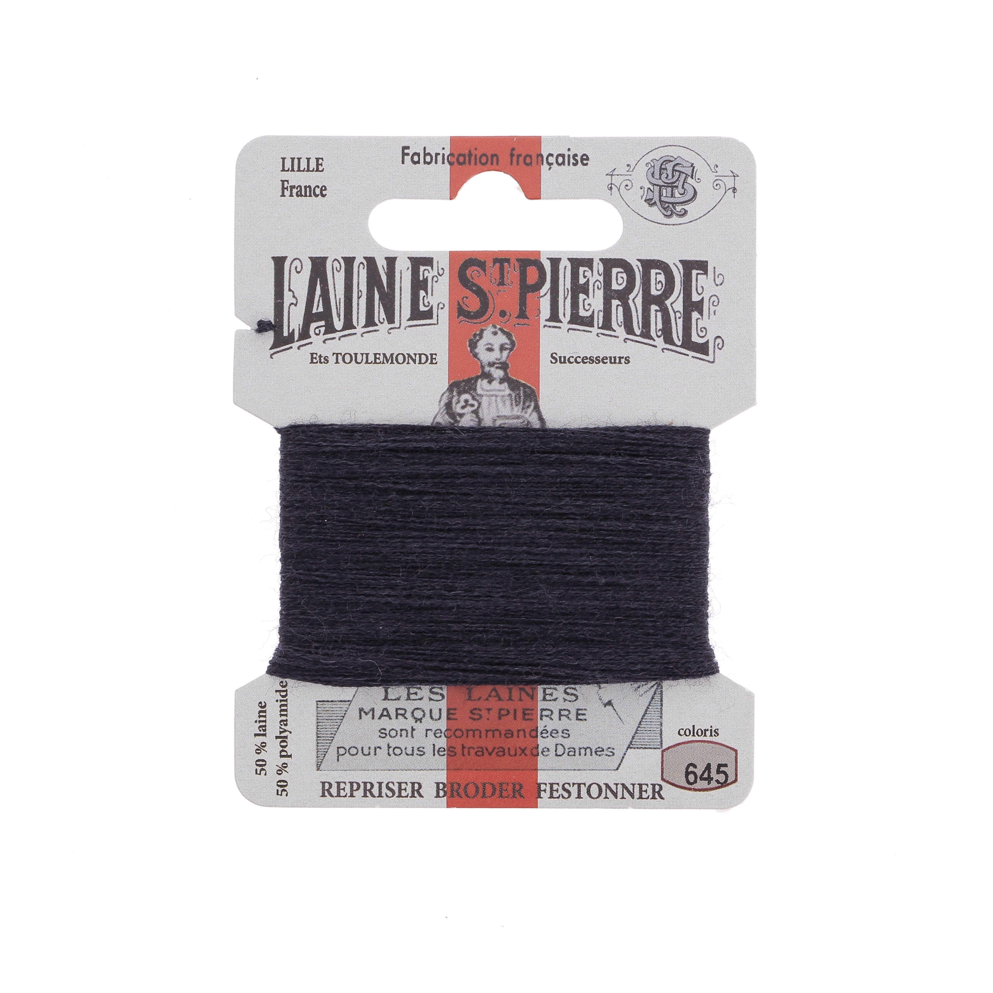 Laine St Pierre Fils Fil à broder laine Collection 1847 bleu