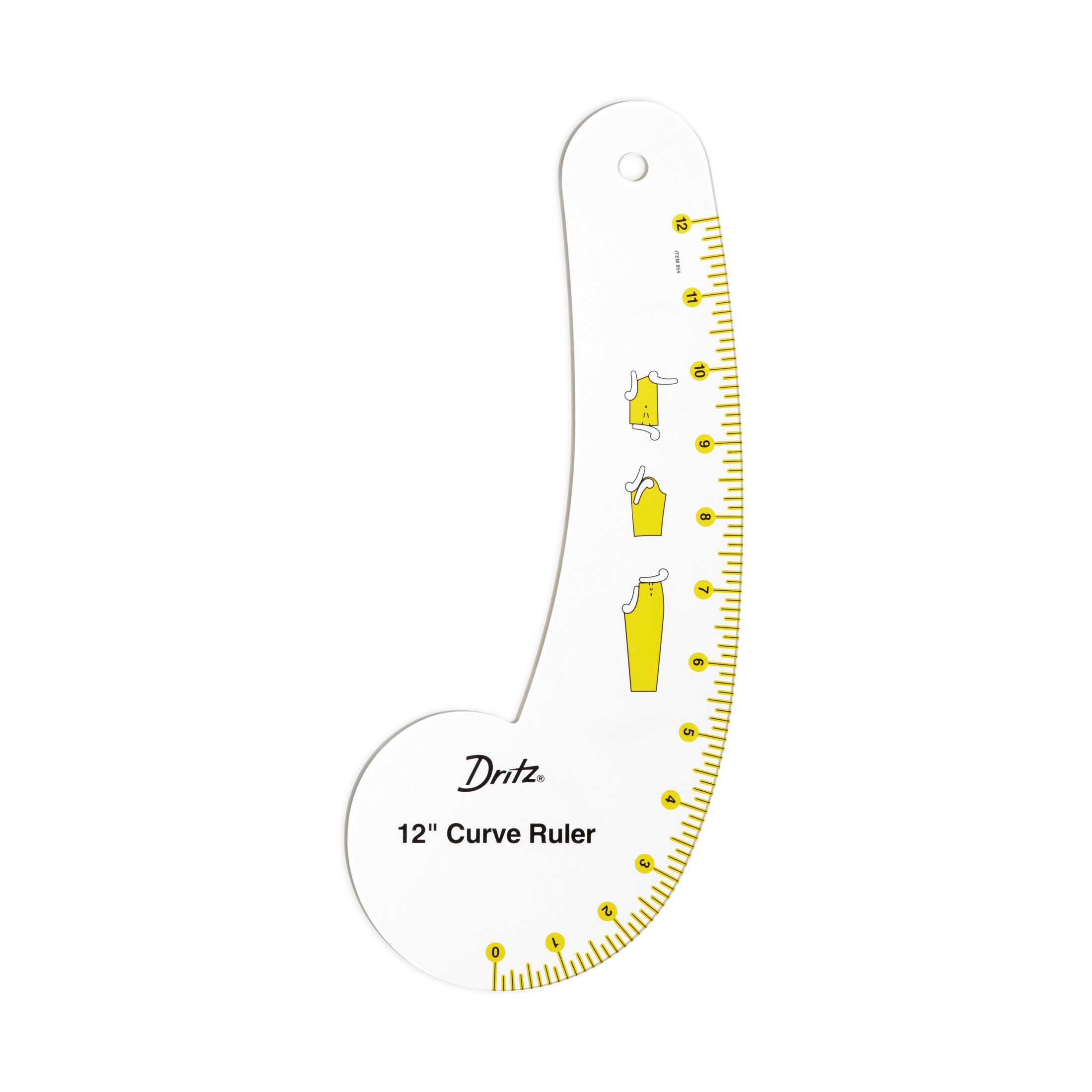 Dritz 854 règle courbe 12" patron retouche acrylique