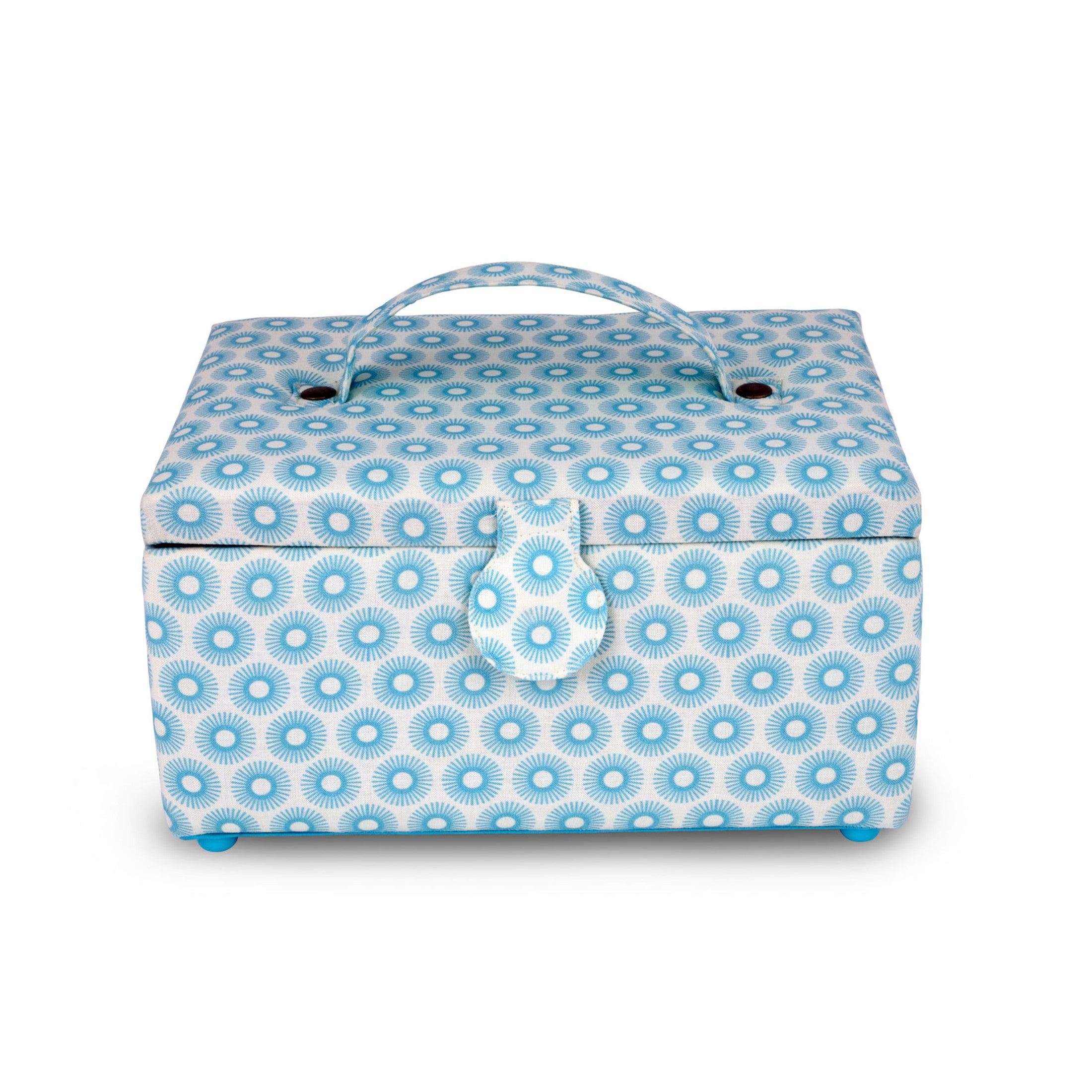 Dritz Panier couture rétro bleu petite boîte tissu 25x18 cm