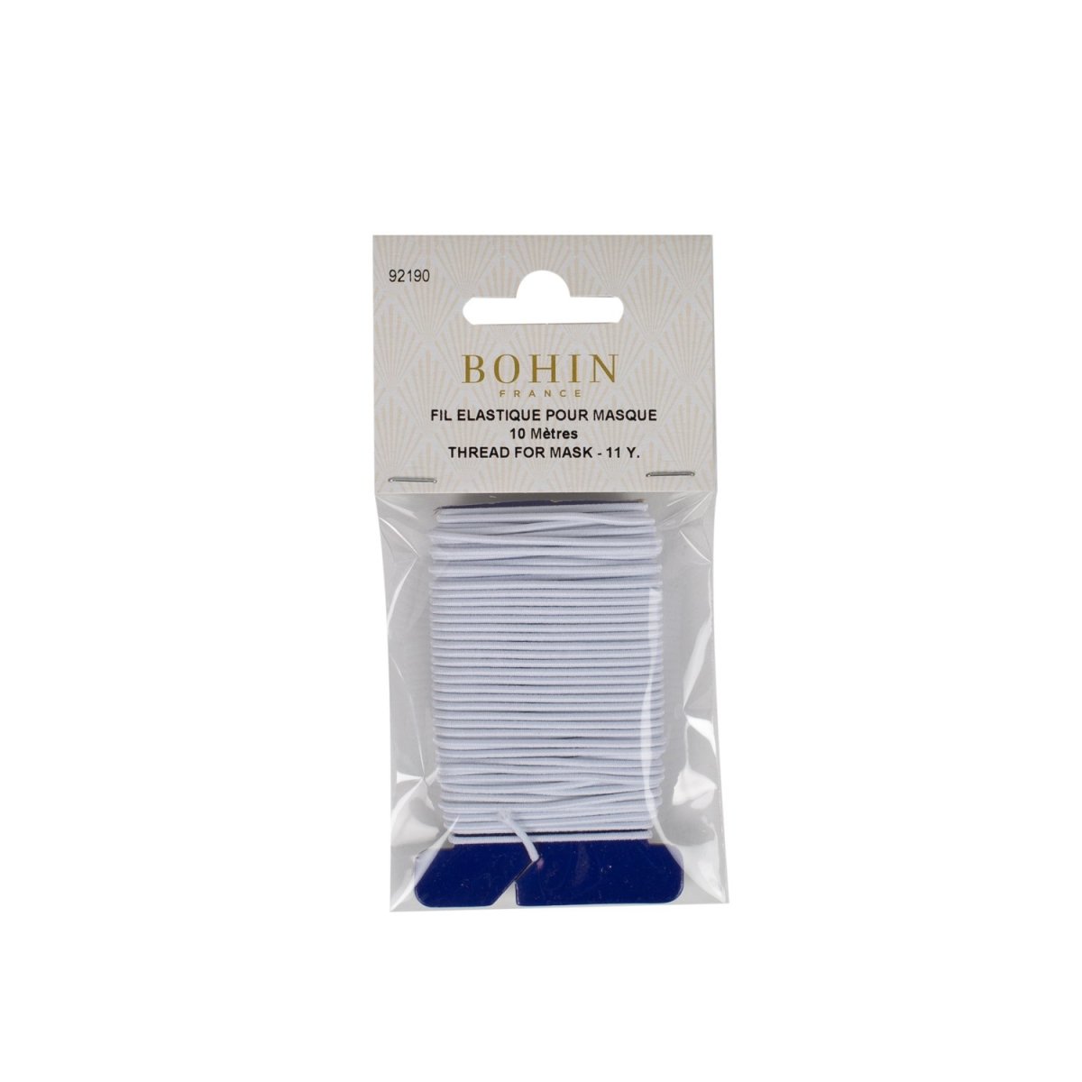 Bohin Élastiques Élastique rond blanc 1,5 mm masques 8,25/10 m