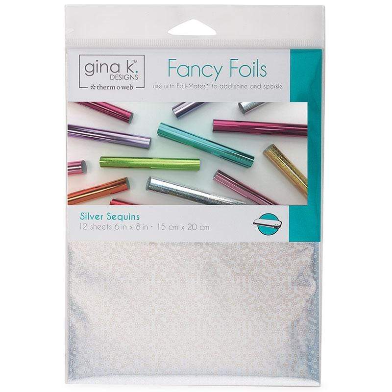 Gina K. Designs Feuille Foil Silver Sequins 12 pcs
