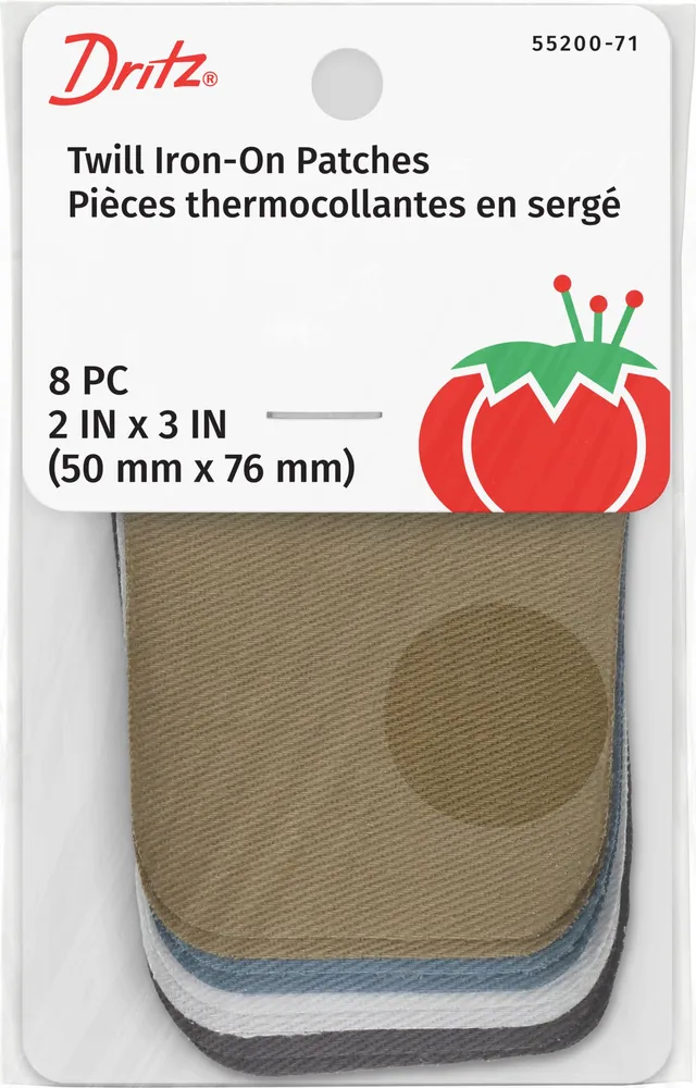 Dritz Patches Sergé Thermocollants 5x7 cm Assortiment Clair 8 pc