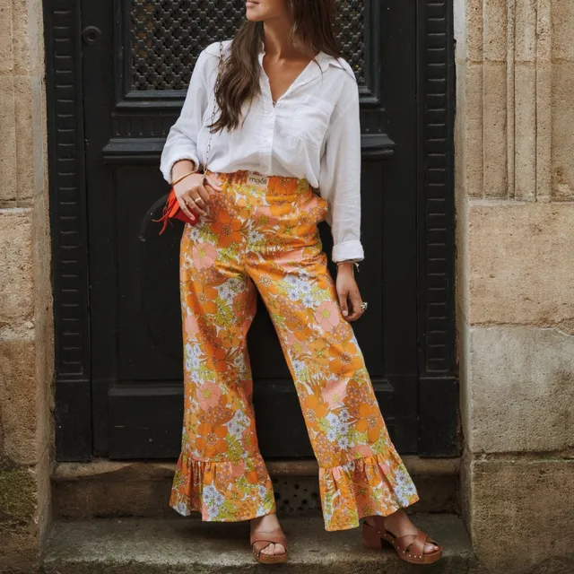 Bohin Pauline pantalon à volants patron couture 34-52 taille haute