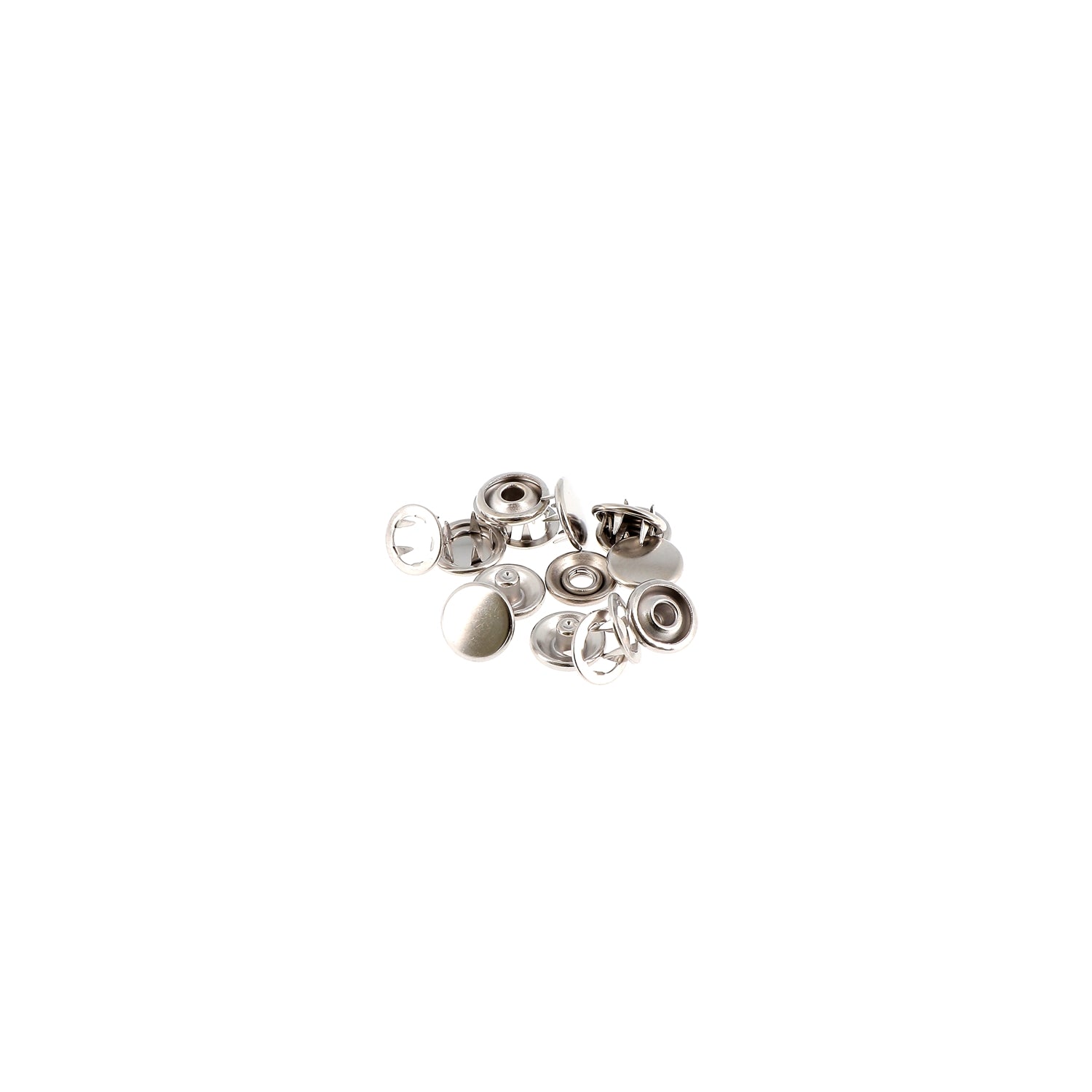 Bohin Boutons pressions sans couture 10 mm argent x8