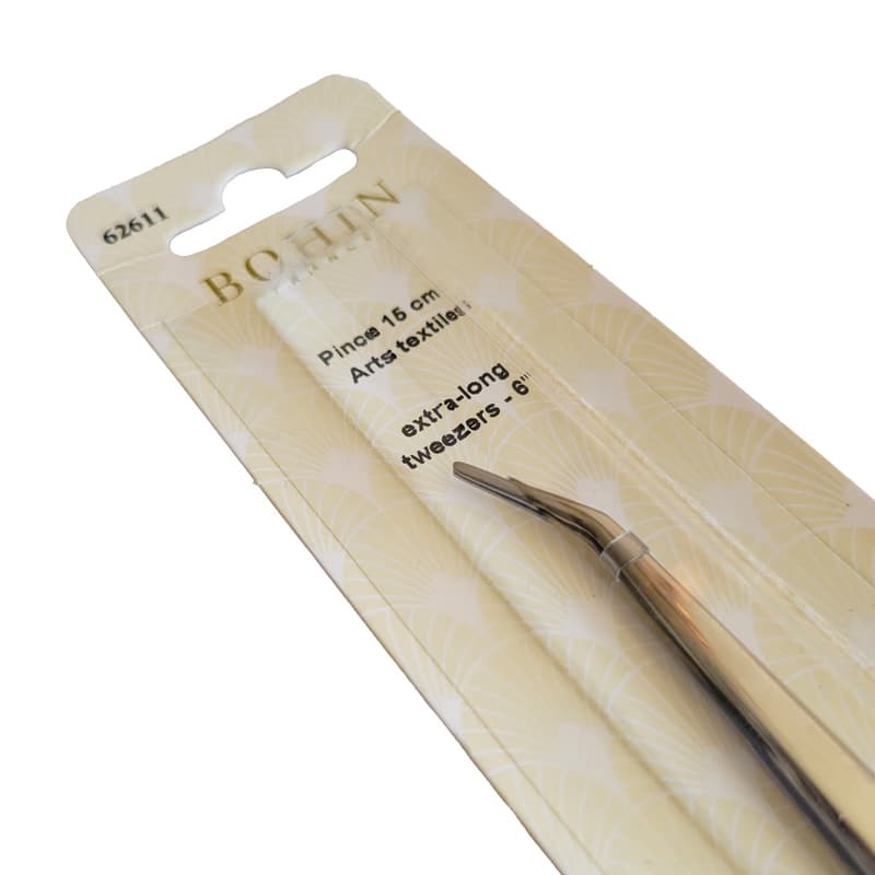 Kitac Matériel couture Pince brucelles Bohin acier 15 cm