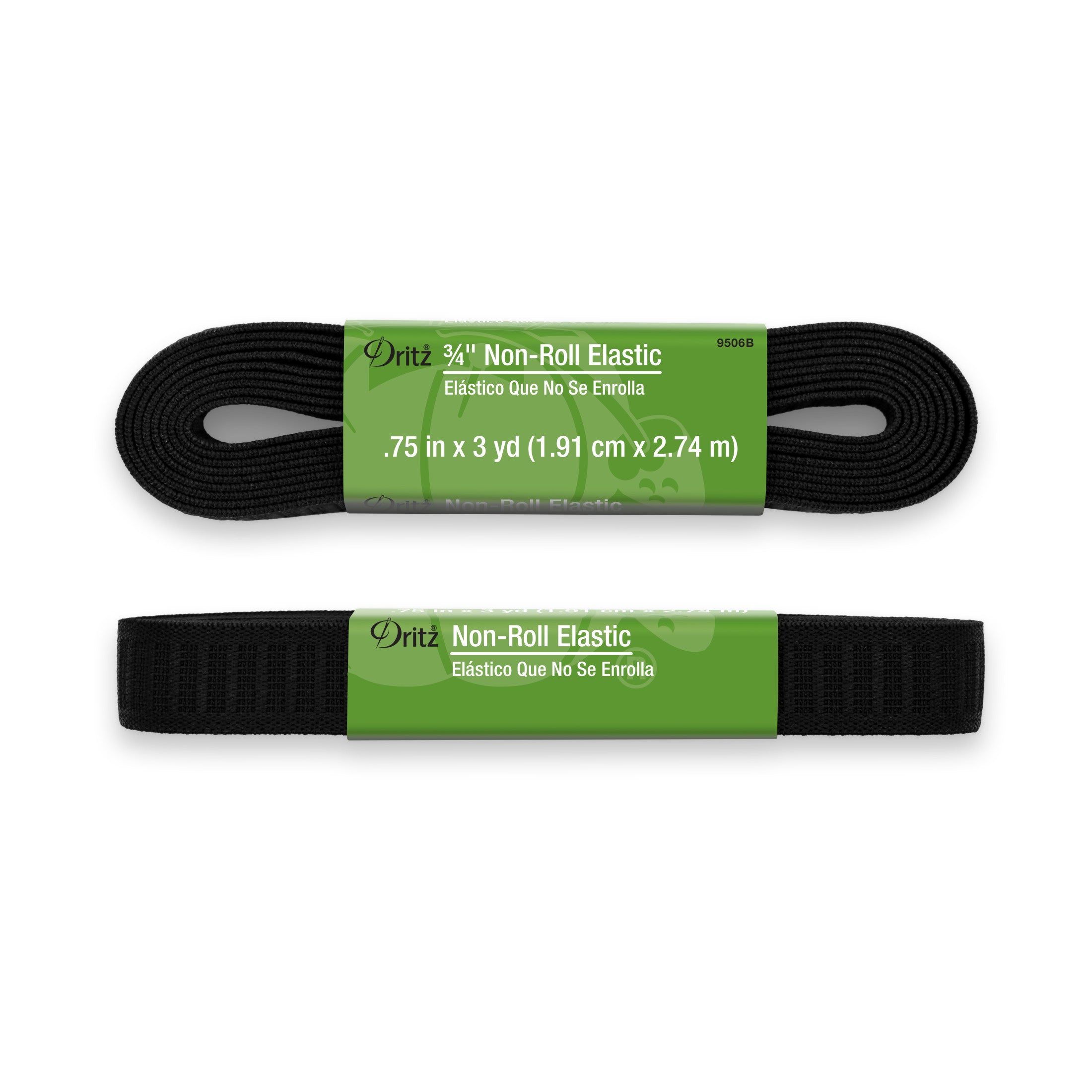 Dritz Elastics 3/4 pouce élastique tissé noir anti-roule