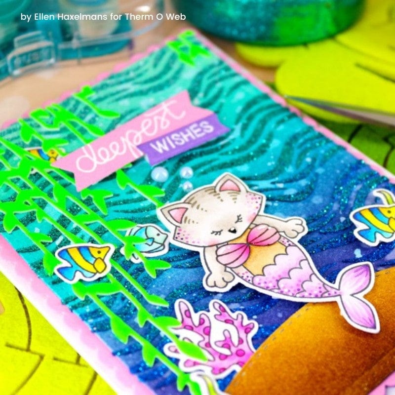 Rina K. Designs Neon Flock Screamin Green feuille velours 6 feuilles