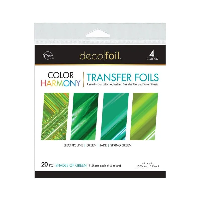 Deco Foil Shades of Green feuille foil vert 20 feuilles