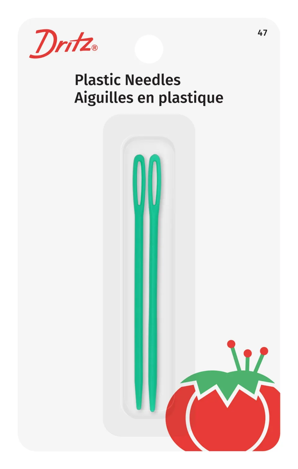 Dritz 47 aiguilles plastique enfant couture 2 pc