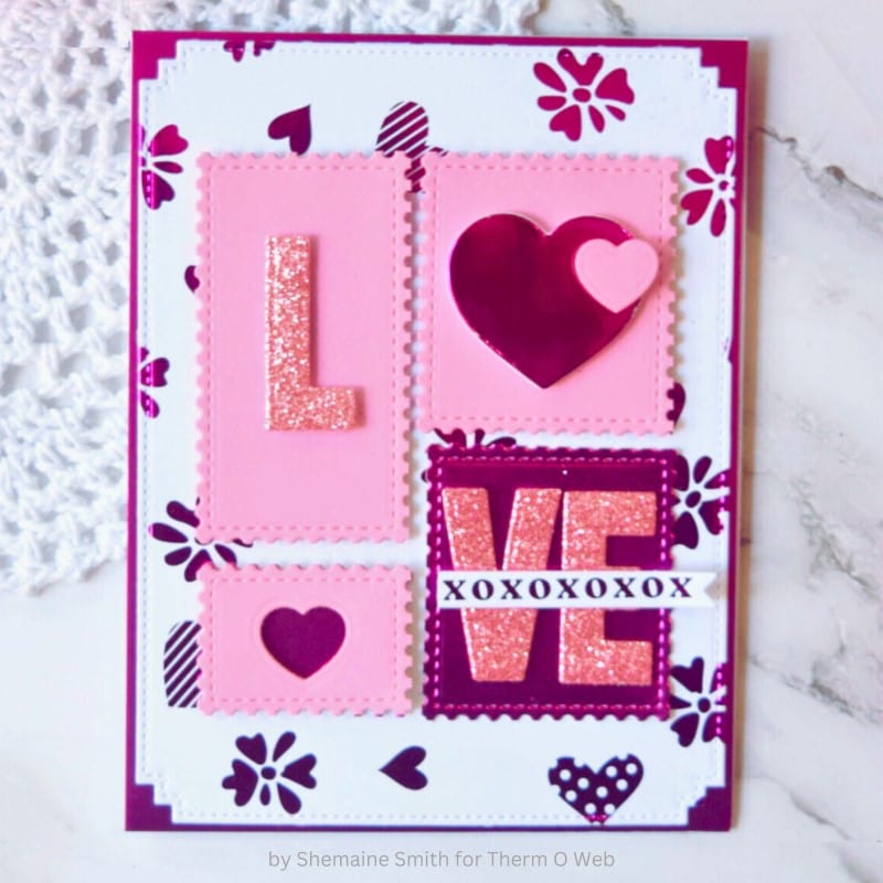 HeatnBond Deco Foil Heartstrings 8 feuilles toner A2
