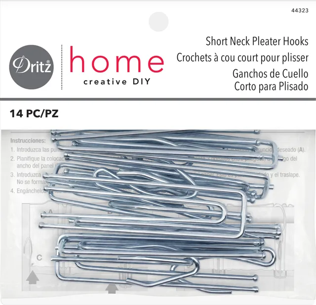 Dritz crochets fronceurs col court argent 14 pièces