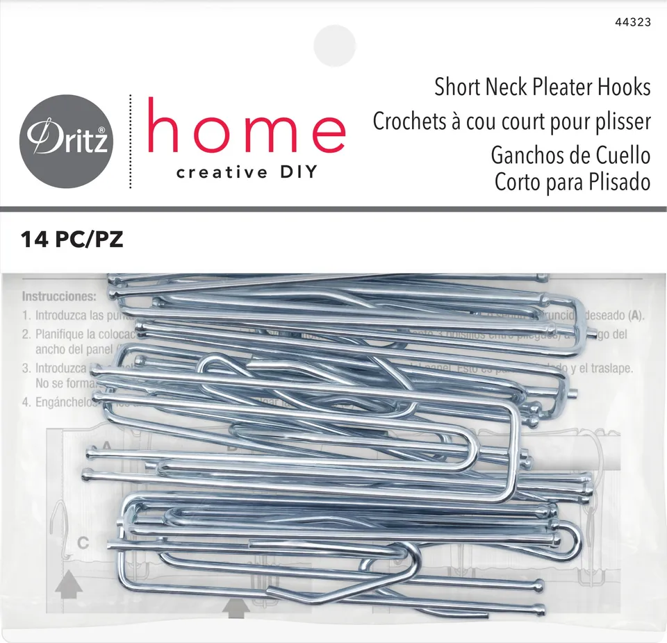 Dritz crochets fronceurs col court argent 14 pièces