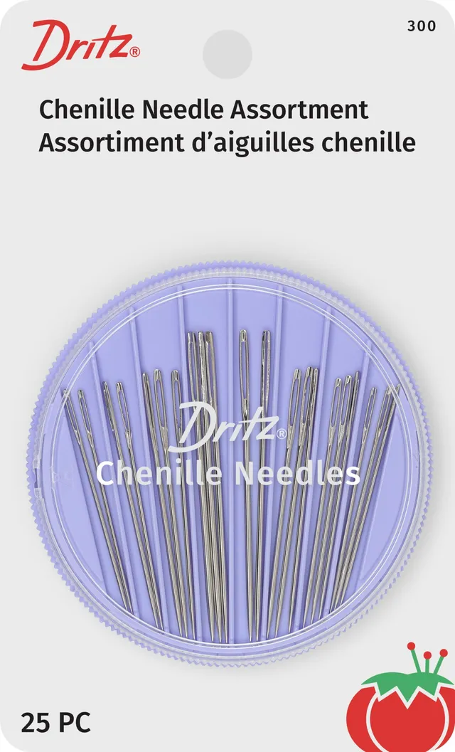 Dritz aiguille chenille 300 broderie lot 25 tissu
