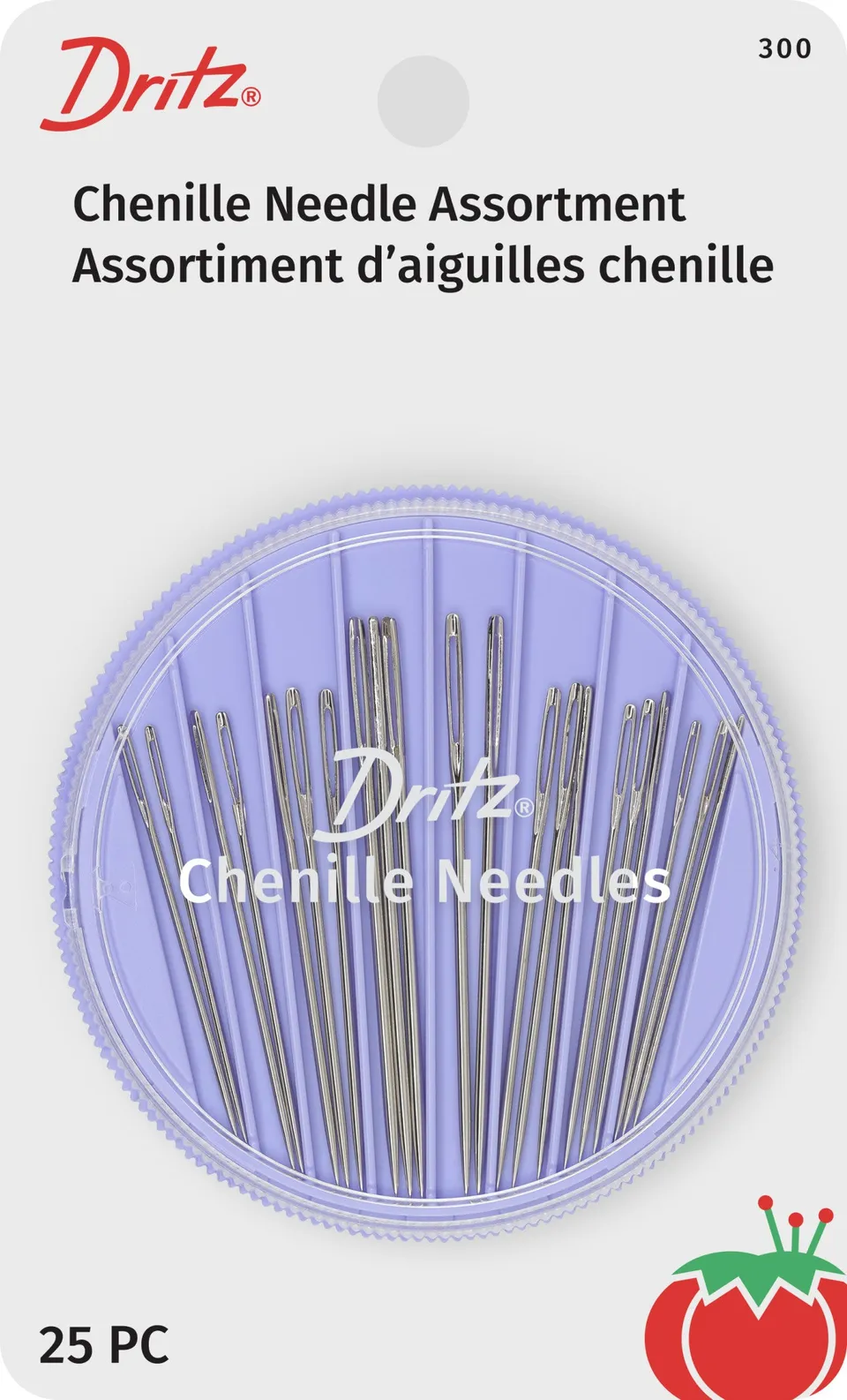 Dritz aiguille chenille 300 broderie lot 25 tissu