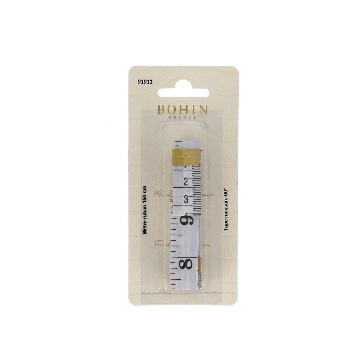 Bohin Mesure mètre ruban double graduation 150 cm