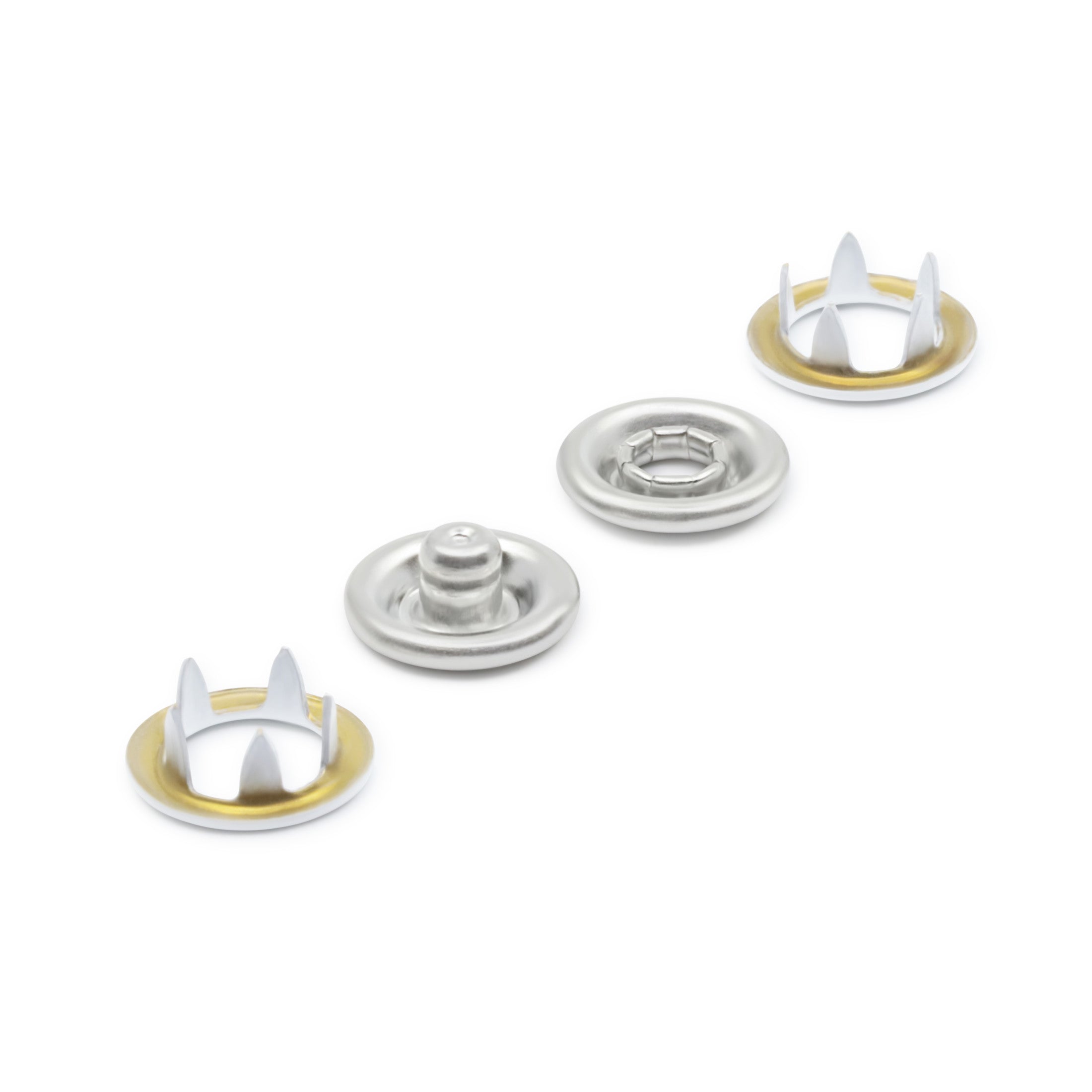 Dritz Boutons pression 3/8" blancs 7 paires métal à coudre