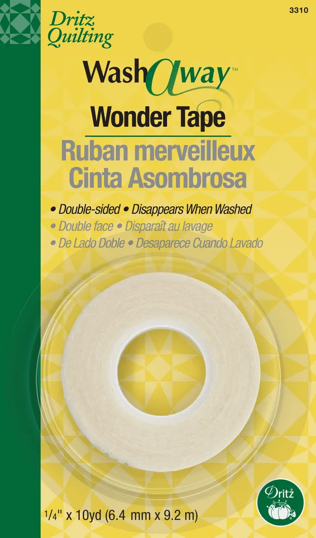 Dritz Wash-A-Way ruban adhésif double-face 6 mm x 9 m blanc