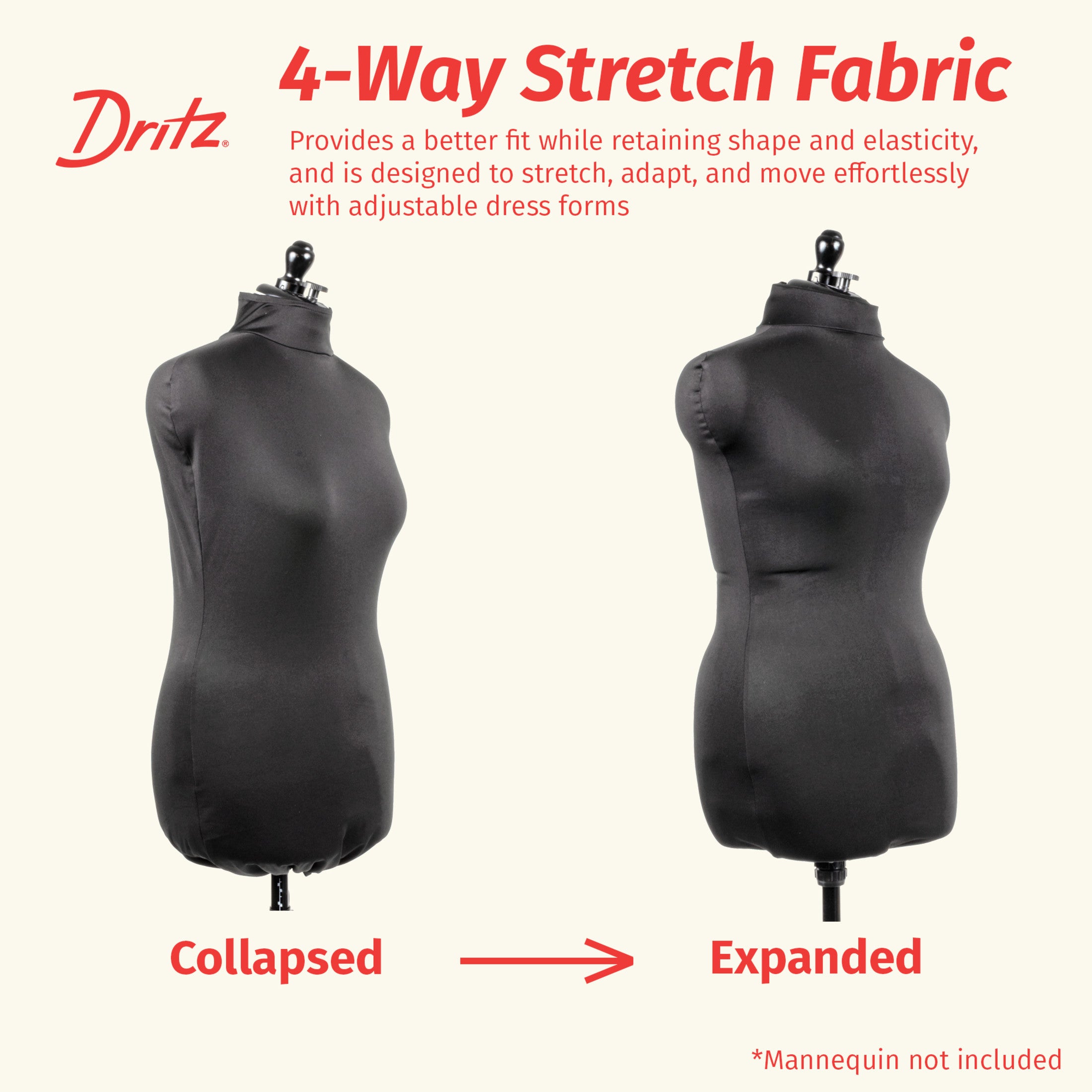 Dritz Dress Forms Housse Mannequin Polyester taille S
