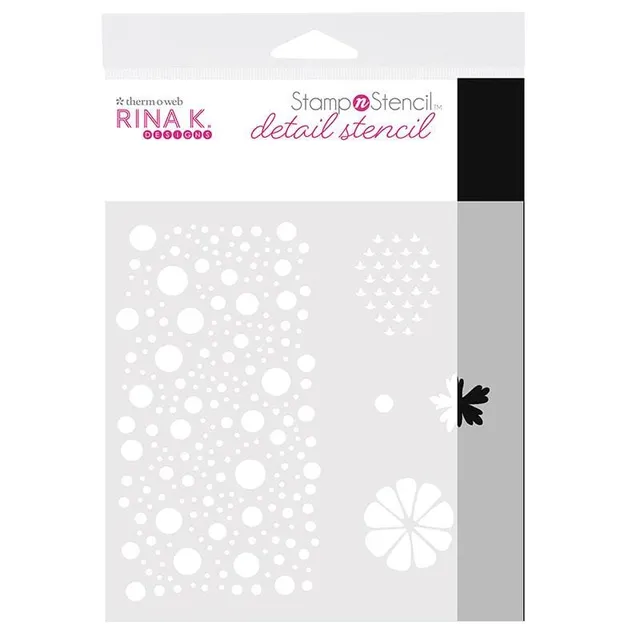 Rina K. Designs StampnStencil pochoir Sending Sunshine 6x6