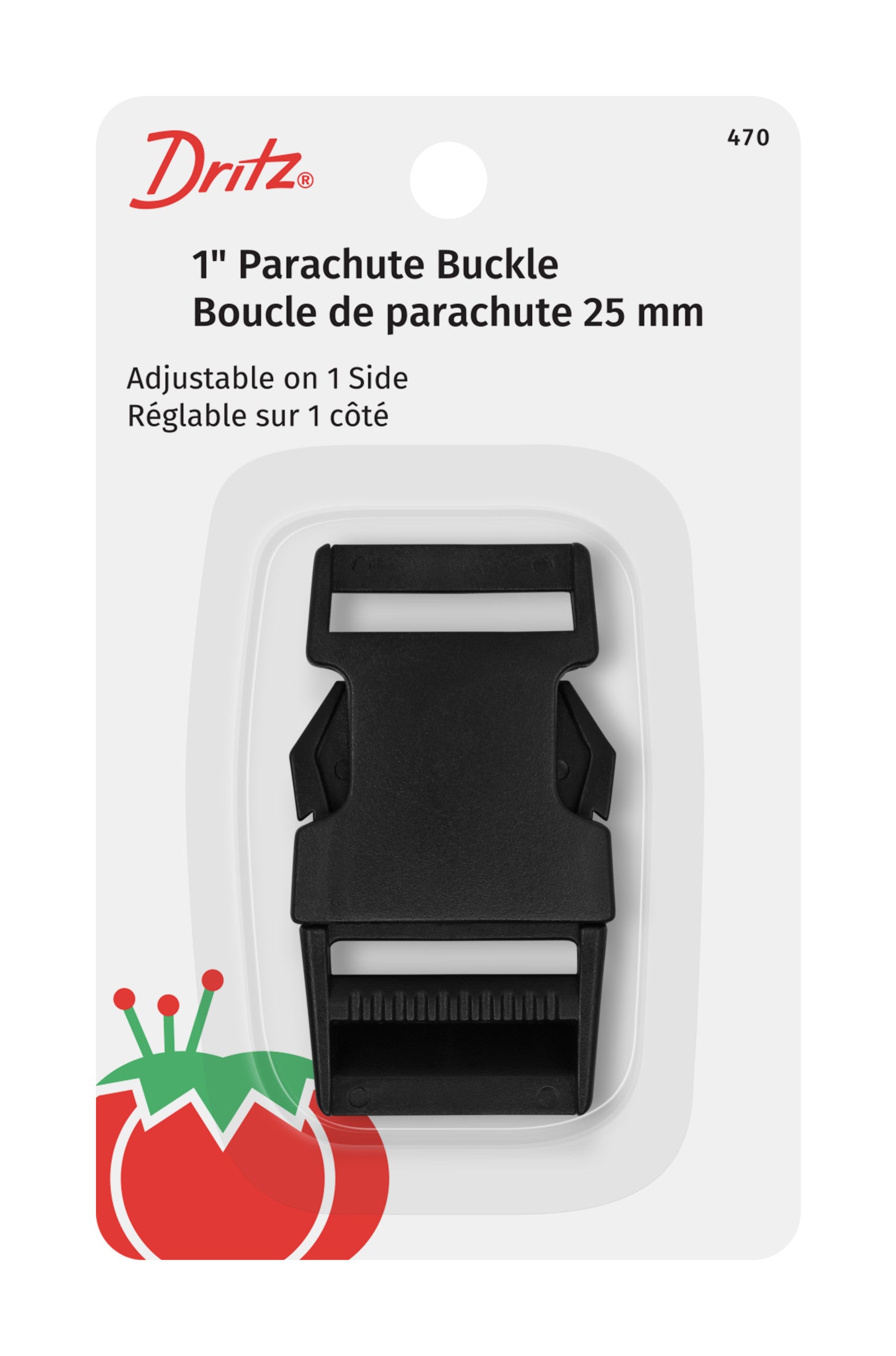 Dritz boucle parachute 25 mm blanc 1 pce sangle