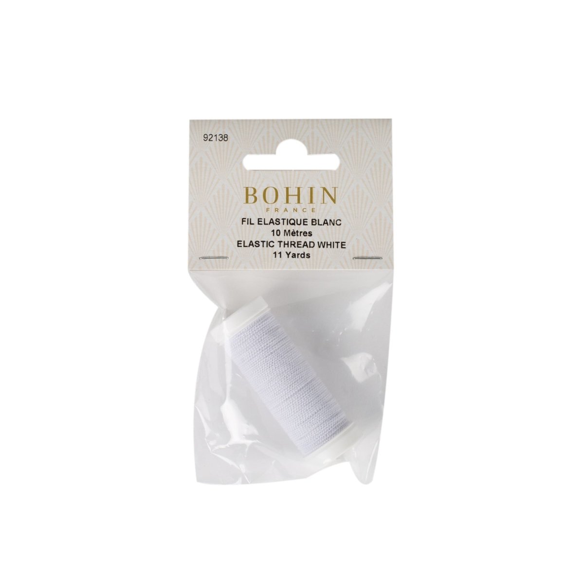 Bohin Fil élastique bobine 10 m blanc
