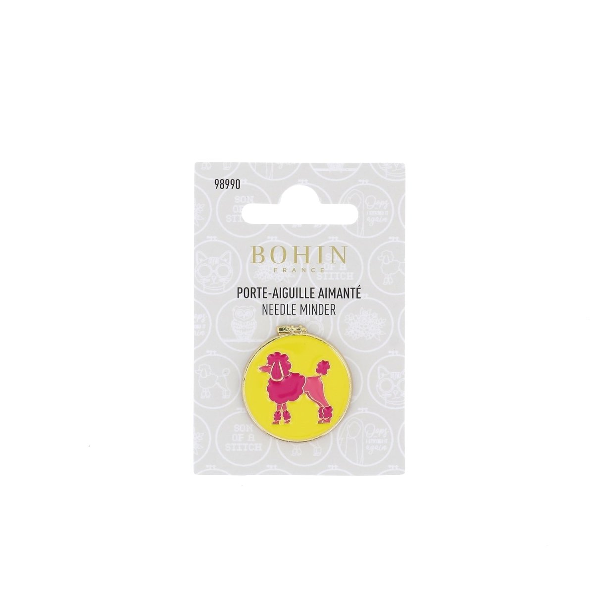 Bohin Porte-aiguille aimanté Fleur métal 28 mm
