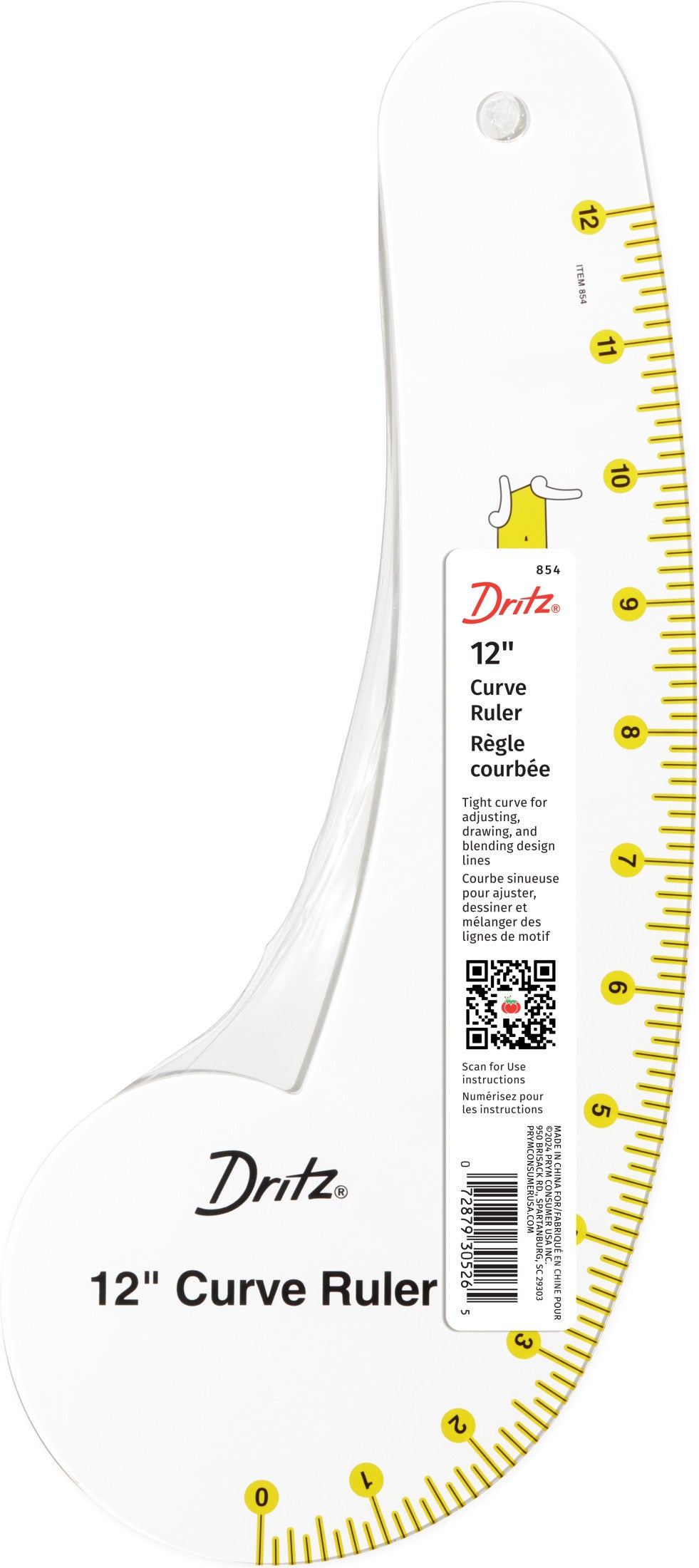 Dritz Marking règle courbe patron 30 cm acrylique