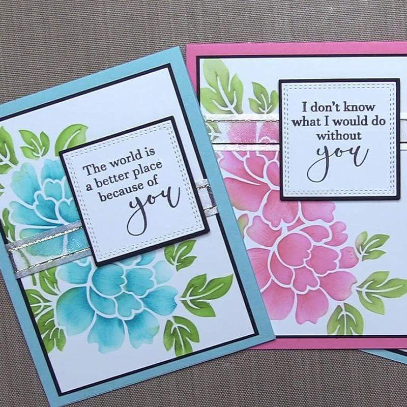 Gina K. Designs dies carrés Single Stitch Large x4