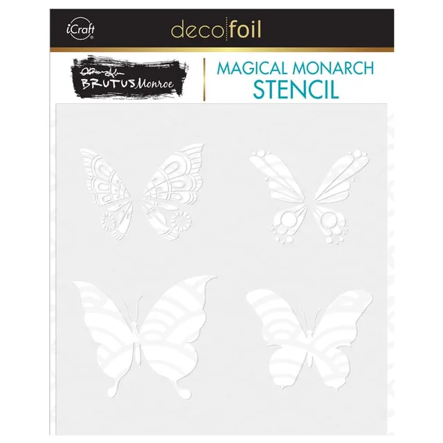 HeatnBond Brutus Monroe pochoir Magical Monarch 15x15cm