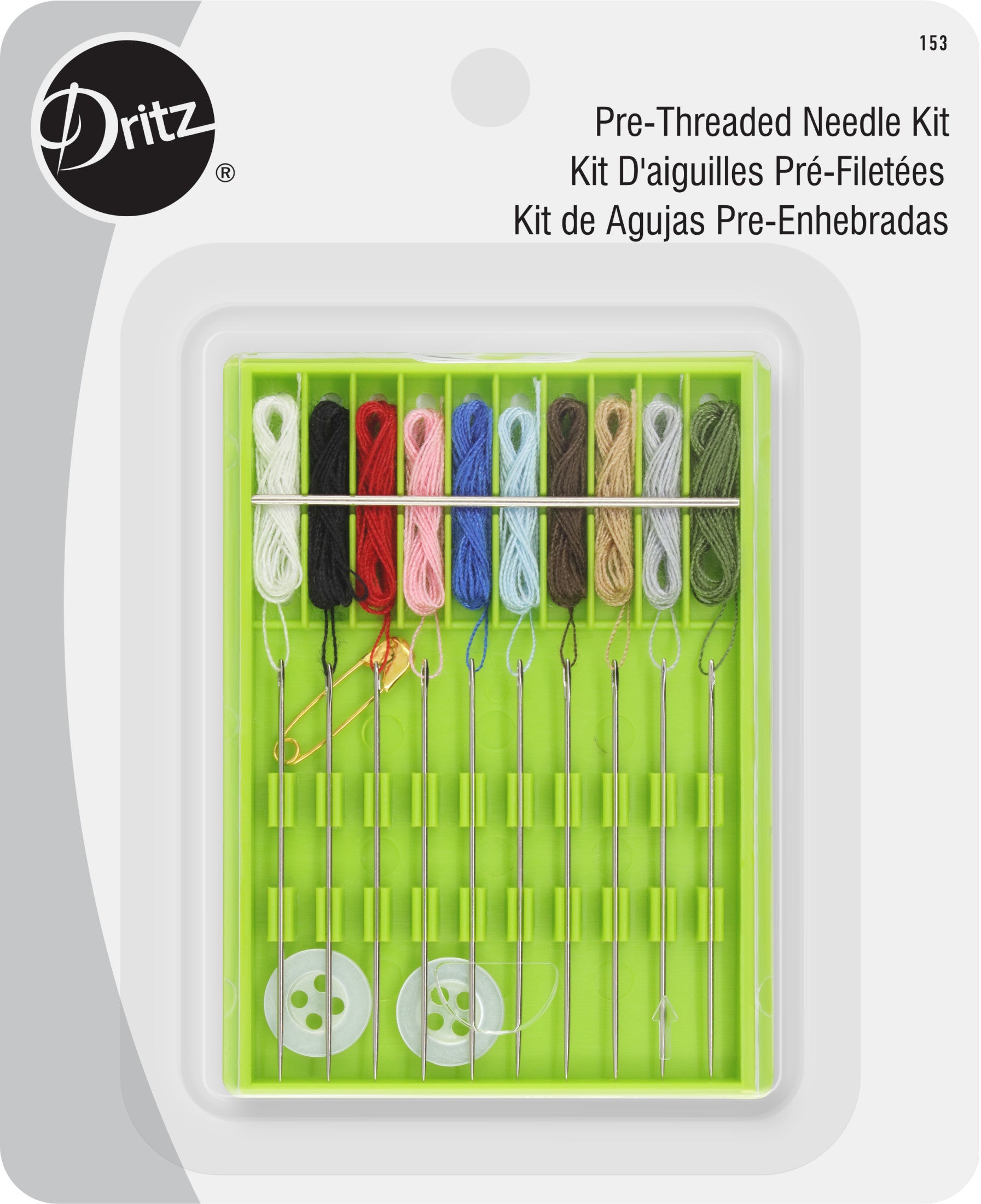 Dritz Needles 153 kit aiguilles pré-enfilées réparation