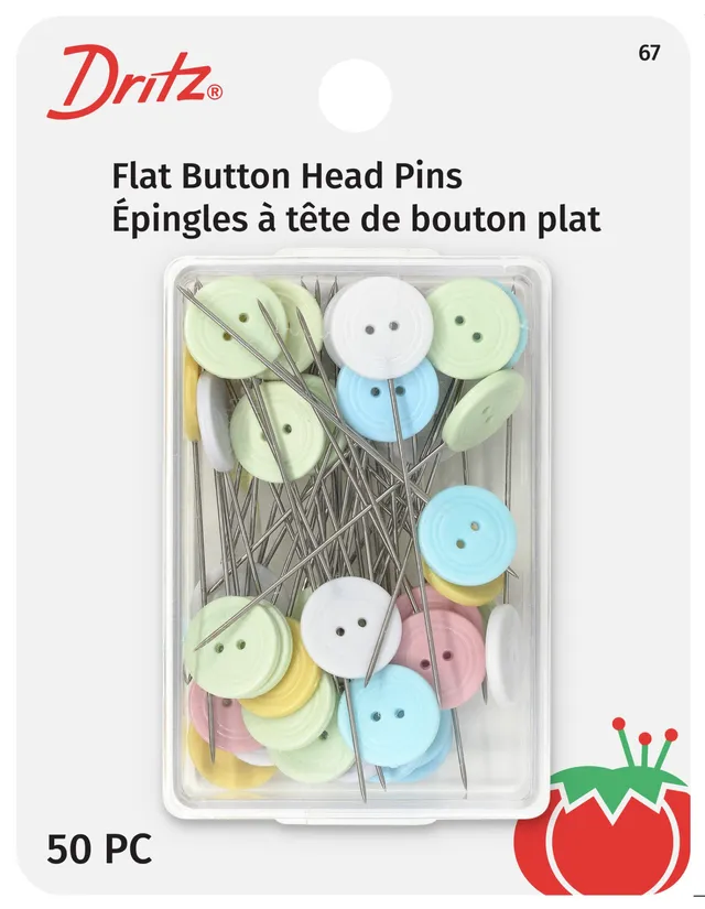 Dritz Pins Épingles Tête Plate 67 Assorties 50 pc Pastel
