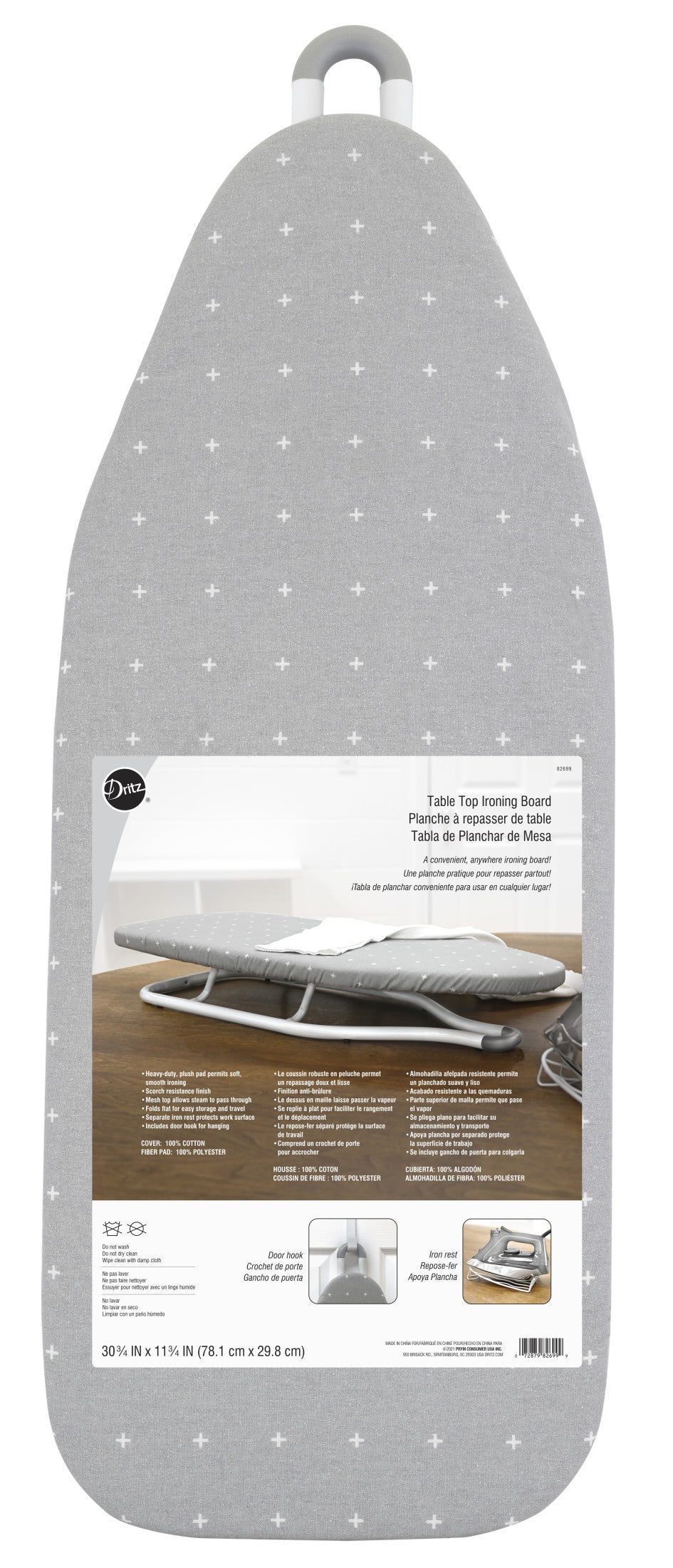 Dritz Table repassage couture pliable 78x30 cm housse