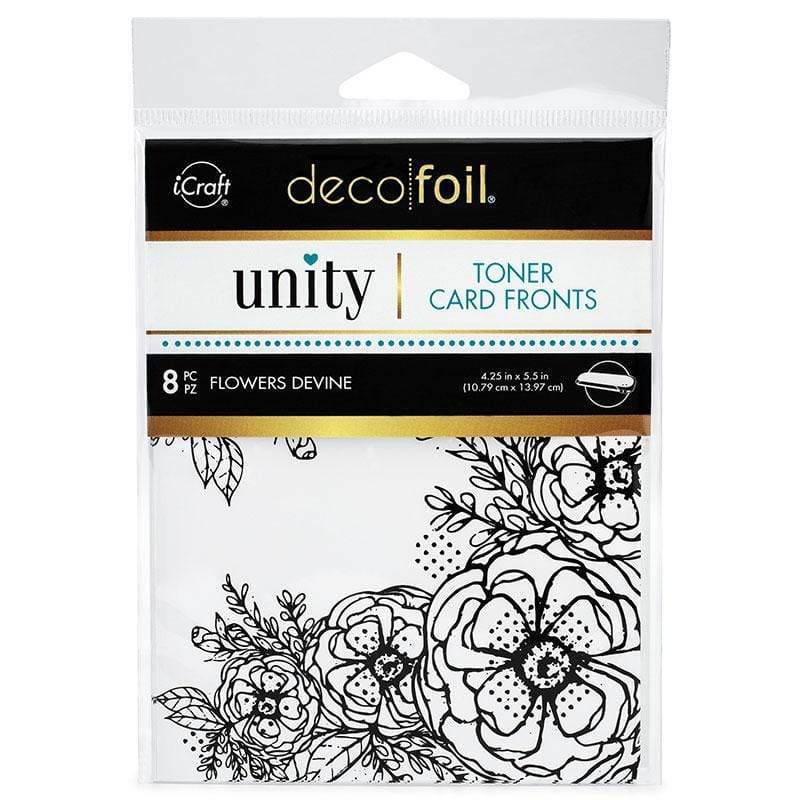 Unity Stamp Co. Carte Toner Flowers Devine 8 pcs
