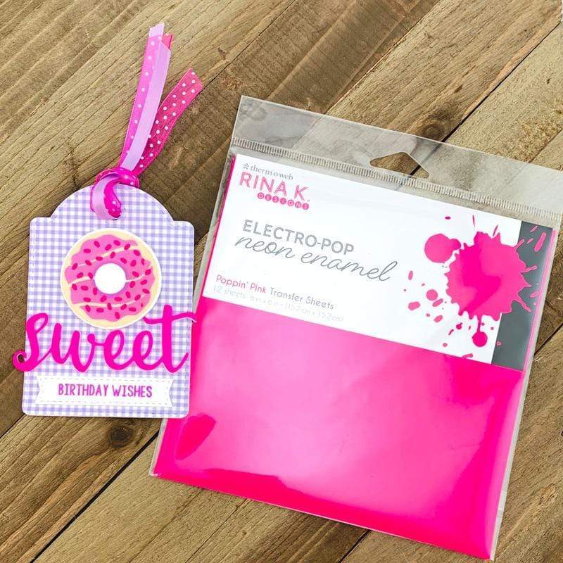 HeatnBond Rina K Neon feuille transfert émail Poppin Pink