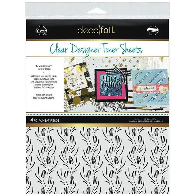 Deco Foil Clear Toner Sheets Wheat Fields 4 feuilles A4