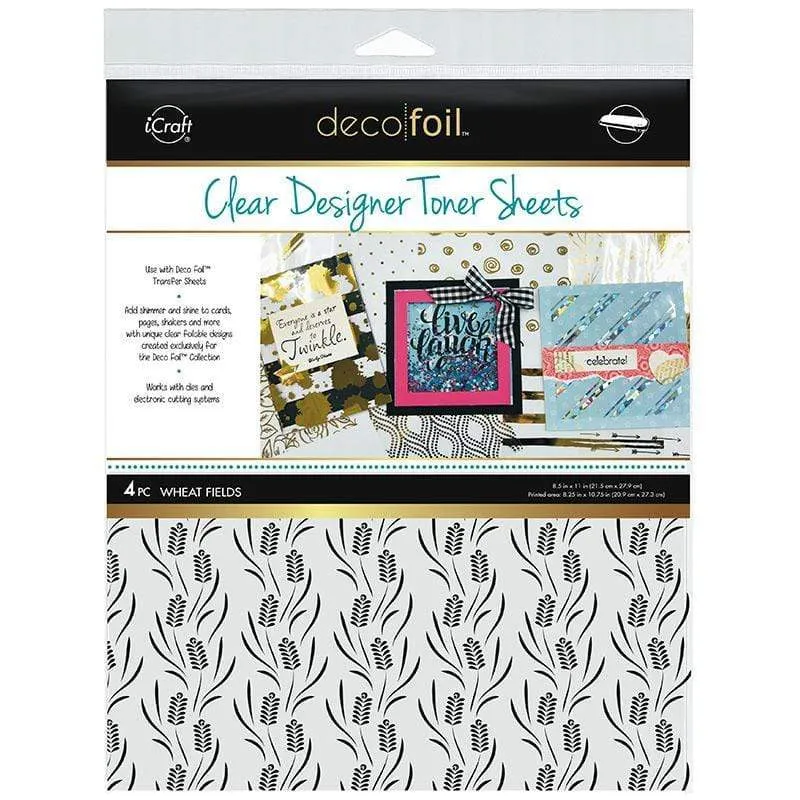 Deco Foil Clear Toner Sheets Wheat Fields 4 feuilles A4