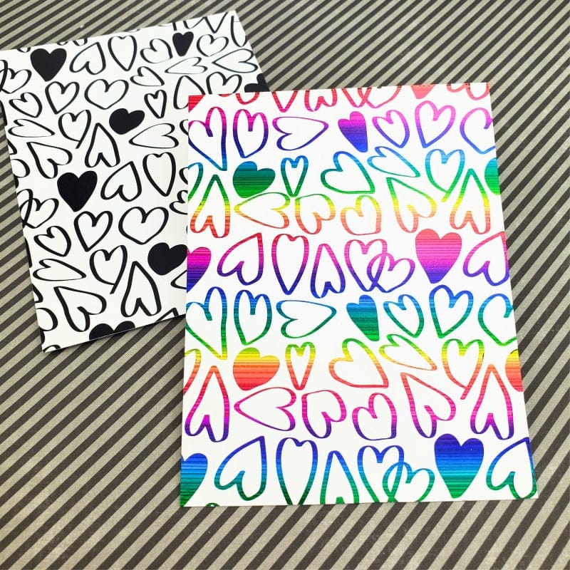HeatnBond Deco Foil carte à décorer Heart to Heart 8 feuilles