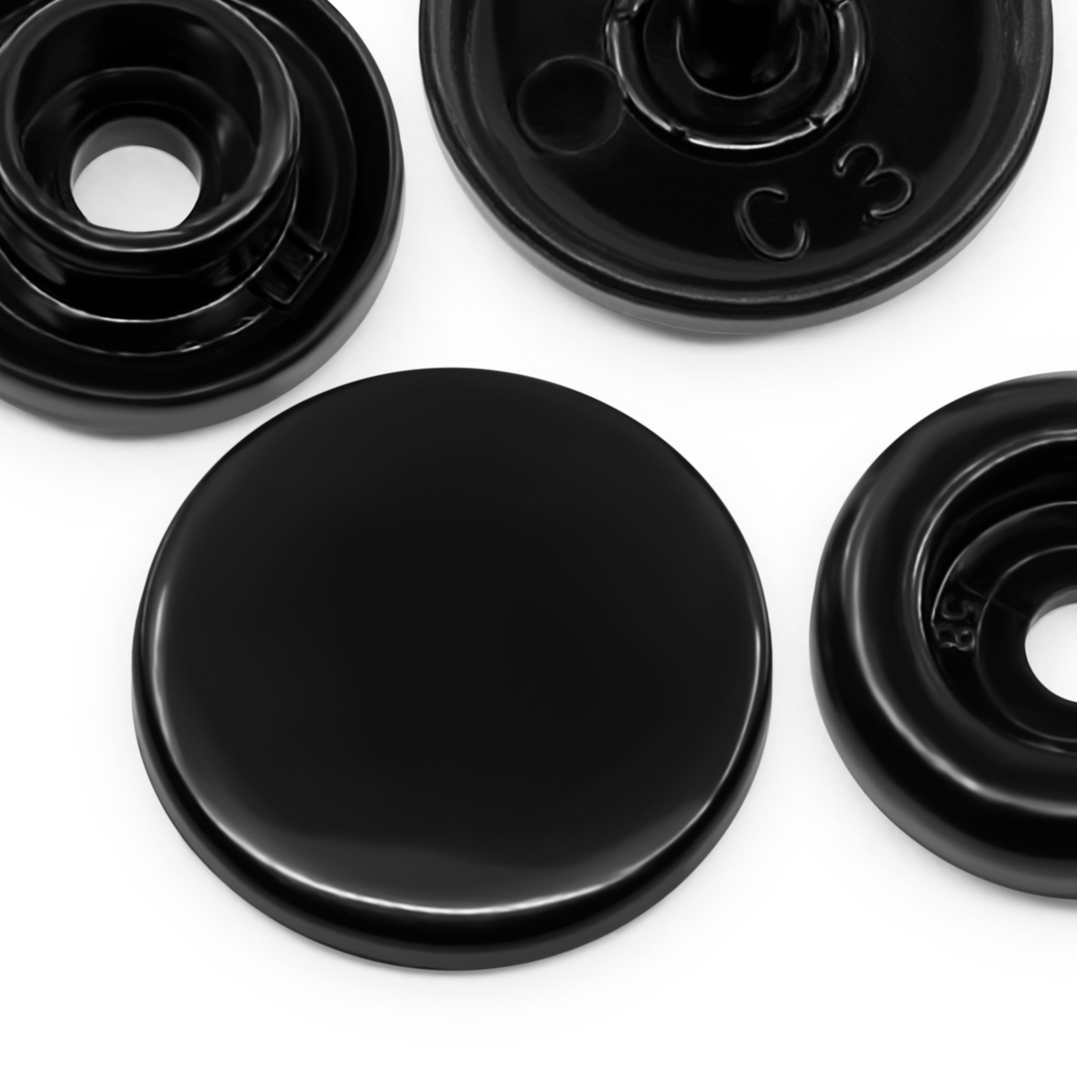 Dritz Fasteners boutons pression plastique noir 12 mm 60 jeux