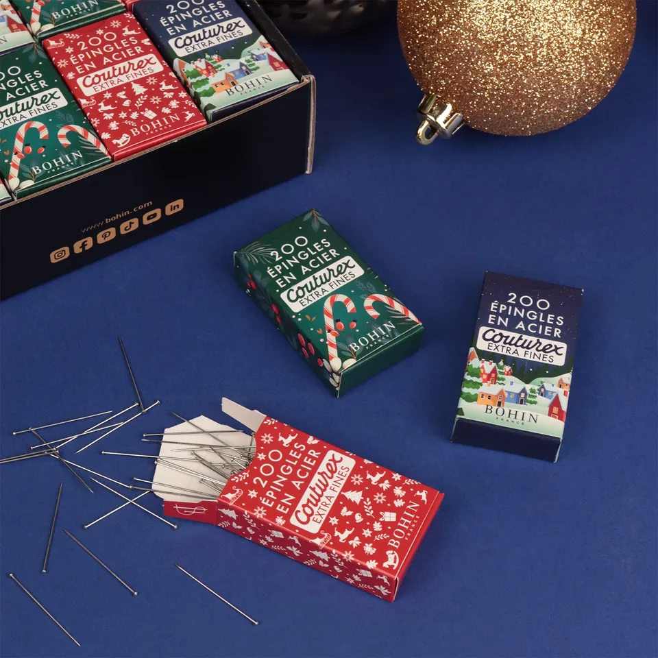 Bohin épingles extra-fines EC4 N°4 Noël Sucre candy