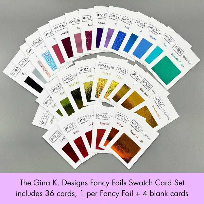Gina K. Designs Fancy Foil Cartes nuancier 36 cartes