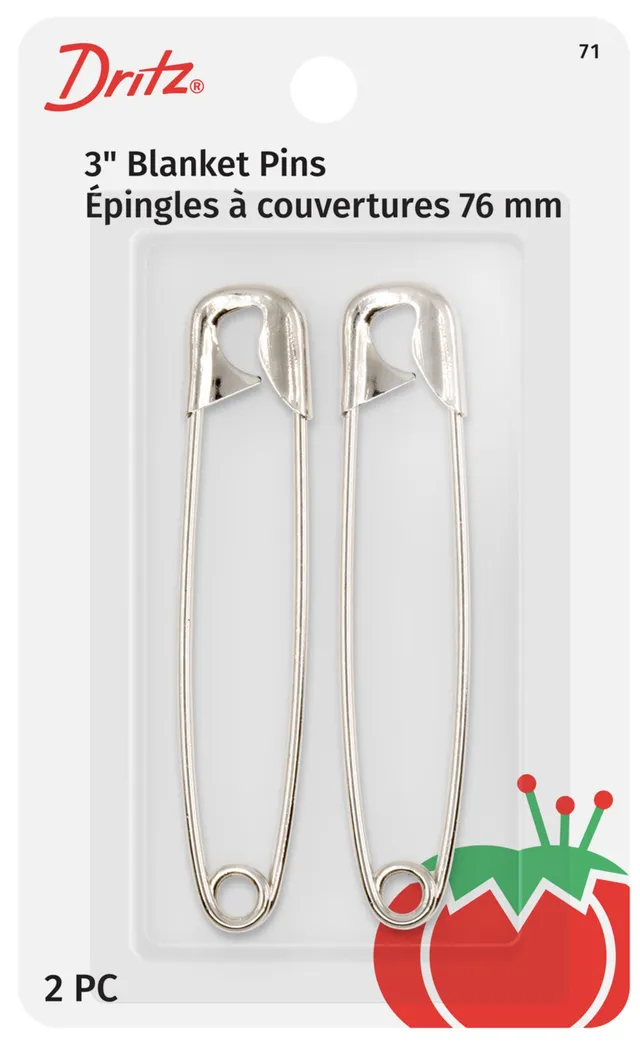 Dritz 71 épingles nourrice nickel 7,6 cm 2 pièces