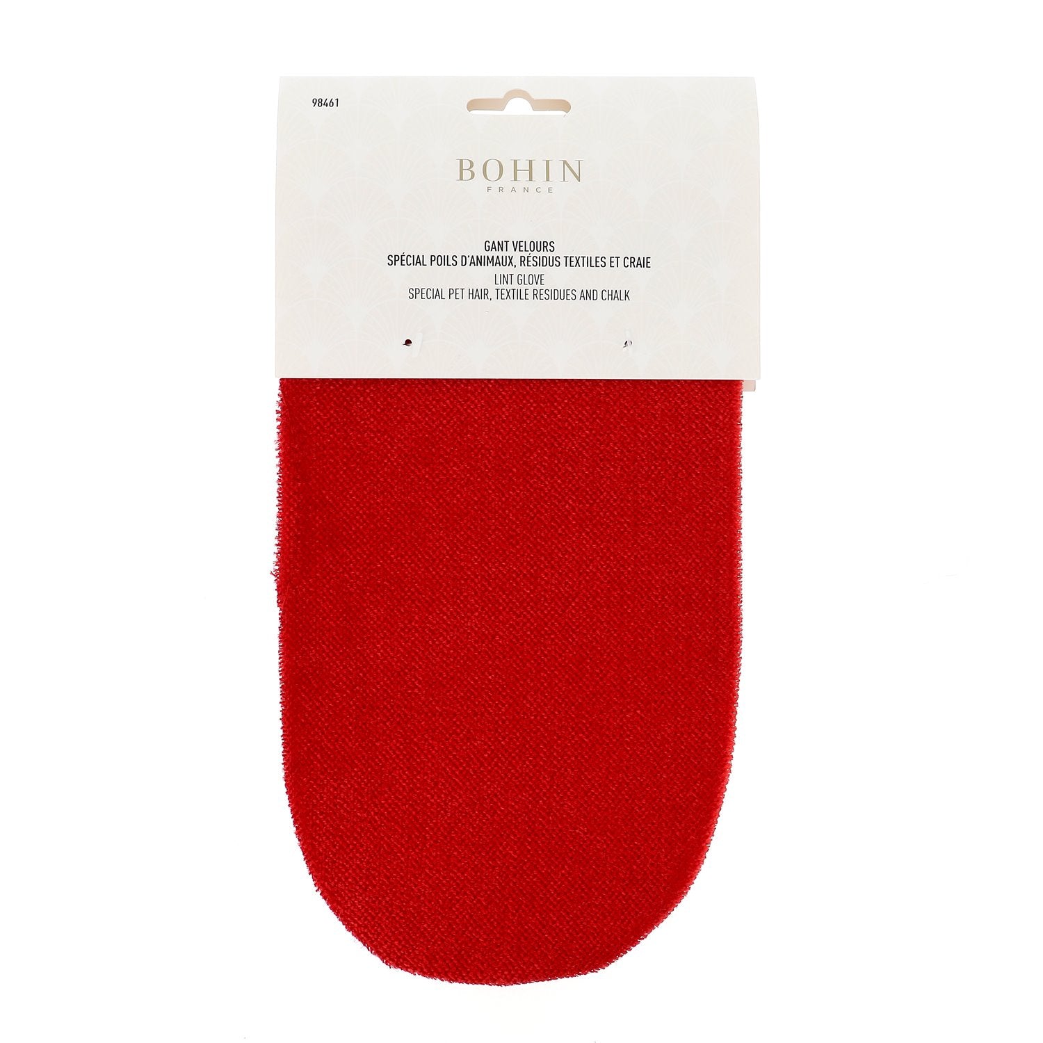 Bohin Accessoires entretien textile gant velours 26x14 cm